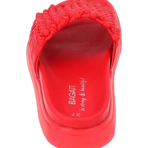 Bagatt A7596, Plateau-Pantoletten, Damen, RED