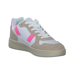 British Knights B47-3616-01 Raww, Schnürschuhe, Damen, white/beige/neon pink