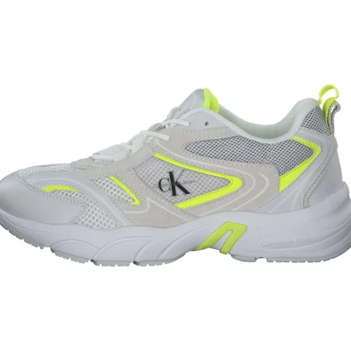 Calvin Klein YW0YW00891, Sneakers Low, Damen, Weiß (Gelb)