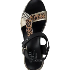 Cetti C1317, Plateau-Sandaletten, Damen, leopardo multicolor