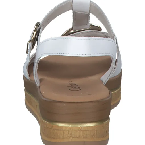 Gabor 44.562, Keilsandaletten, Damen, weiss (gold)