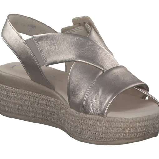 Gabor 64.572, Keilsandaletten, Damen, Puder