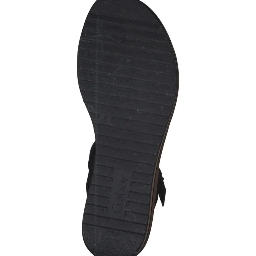 Gabor 44.562, Keilsandaletten, Damen, schwarz(altsilber)
