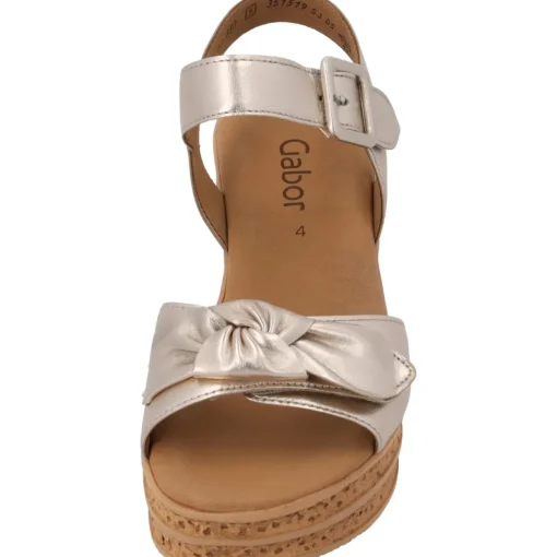 Gabor 44.653, Plateau-Sandaletten, Damen, puder (Kork/creme)