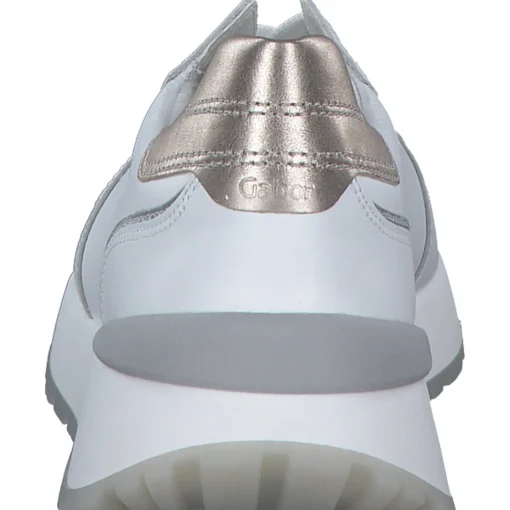 Gabor 63.490, Schnürschuhe, Damen, weiss/silber/puder