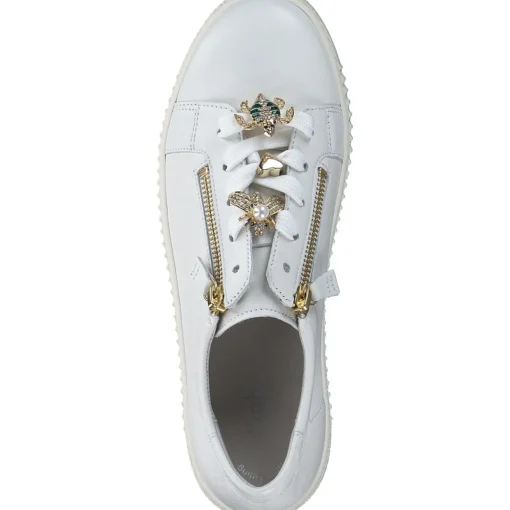 Gabor 63.339, Schnürschuhe, Damen, Weiß Beige