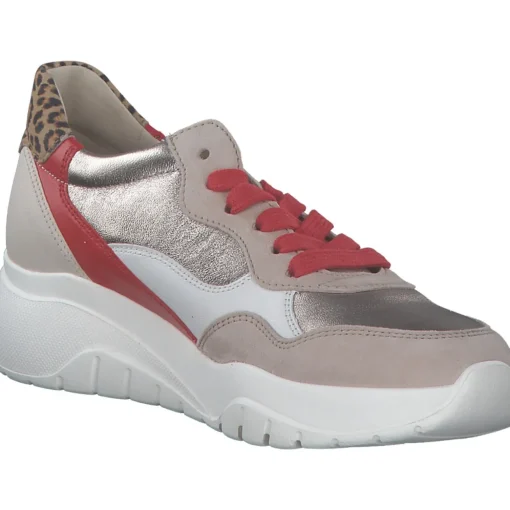 Gabor 63.451, Schnürschuhe, Damen, beige-flame-kombi