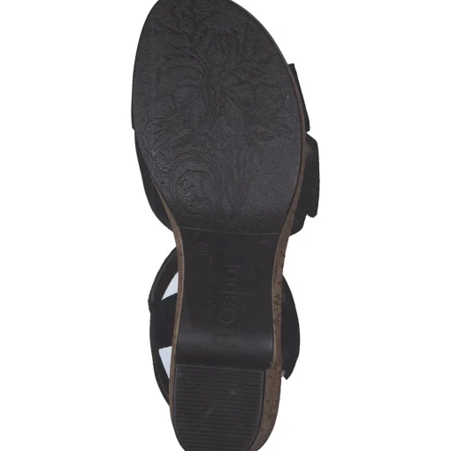 Gabor Comfort 62.072, Plateau-Sandaletten, Damen, schwarz (S.Kork)