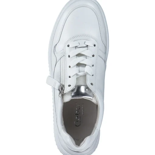 Gabor Comfort 66.408, Schnürschuhe, Damen, weiss/argento
