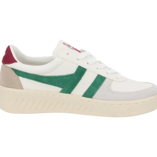 Gola Grandslam Trident CLA415, Schnürschuhe, Damen, white/emerald/cerise