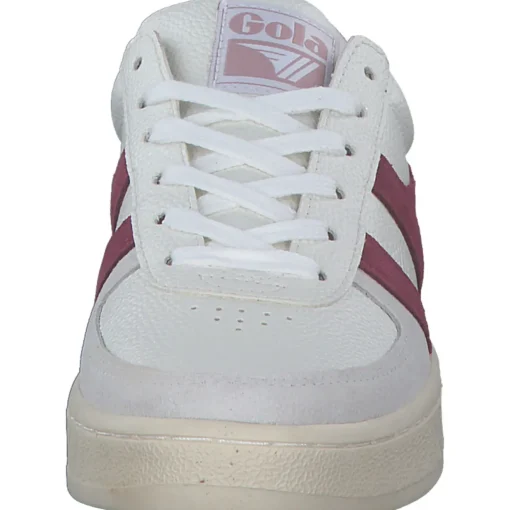 Gola Grandslam Trident CLA415, Schnürschuhe, Damen, white/cerise/chalk pink