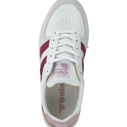 Gola Grandslam Trident CLA415, Schnürschuhe, Damen, white/cerise/chalk pink
