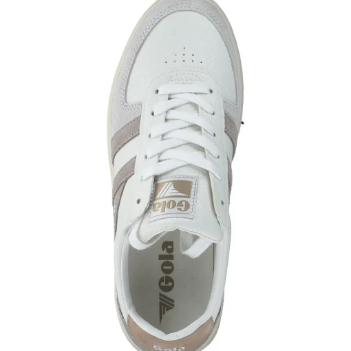 Gola Grandslam Trident CLA415, Schnürschuhe, Damen, white/feather grey/oat