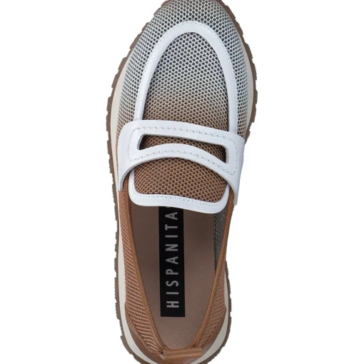 Hispanitas Schuhe Kansas HV254043, Mokassins, Damen, CUOIO/WHITE