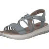 Jana Shoes 28766, Keilsandaletten, Damen, Blau (Denim)