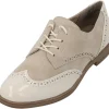 Jana Shoes 23260, Schnürschuhe, Damen, Beige