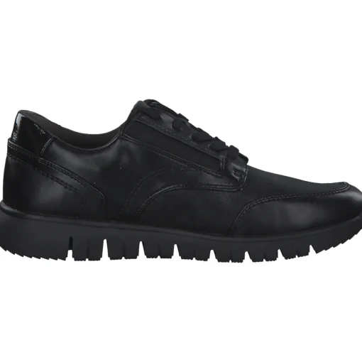 Jana Shoes 23765, Schnürschuhe, Damen, BLACK UNI