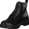 Jana Shoes 26209, Schnürstiefel, Damen, Schwarz