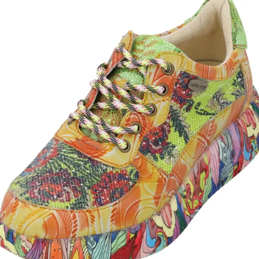 Laura Vita Nikito 02, Schnürschuhe, Damen, Mehrfarbig/Gelb