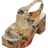 Laura Vita Paulao 01, Plateau-Sandaletten, Damen, Mehrfarbig/Beige
