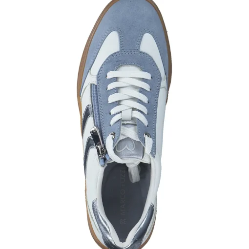 Marco Tozzi 23739-44, Schnürschuhe, Damen, WHITE/LT.BLUE COMB