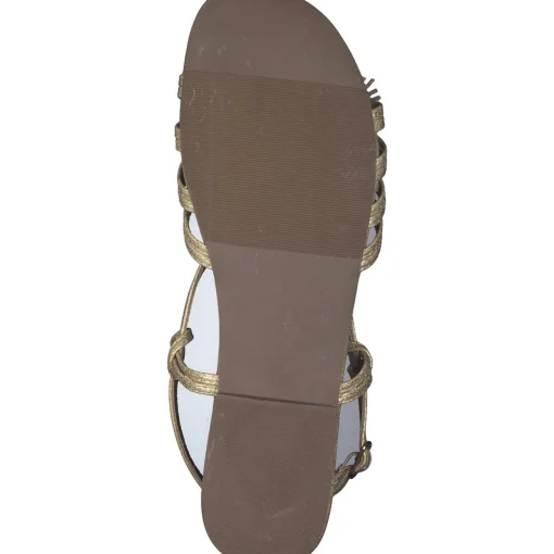 Menbur 25414, Keilsandaletten, Damen, gold