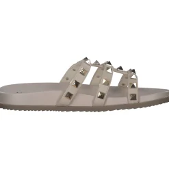 Menbur 24921, Plateau-Pantoletten, Damen, white (beige)