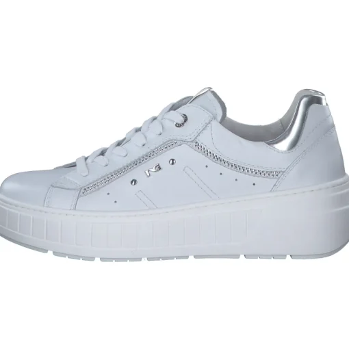 NeroGiardini E513093D, Schnürschuhe, Damen, bianco/argento