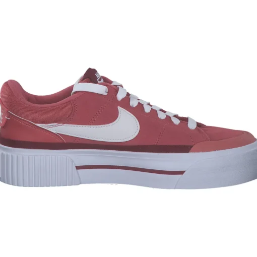 Nike Court Legacy Lift FJ1986, Schnürschuhe, Damen, adobe/white-team red-dragon re