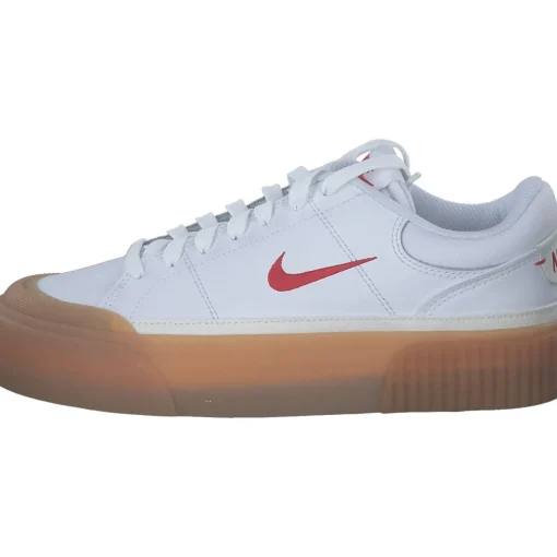 Nike Court Legacy Lift FV5526, Schnürschuhe, Damen, white/univ red-gum yellow-sail