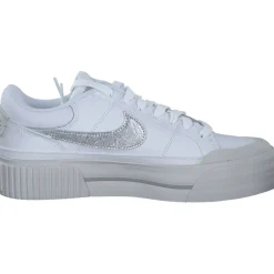 Nike Court Legacy Lift HQ2307, Schnürschuhe, Damen, white/met silver-lt bone