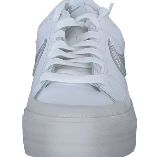 Nike Court Legacy Lift HQ2307, Schnürschuhe, Damen, white/met silver-lt bone