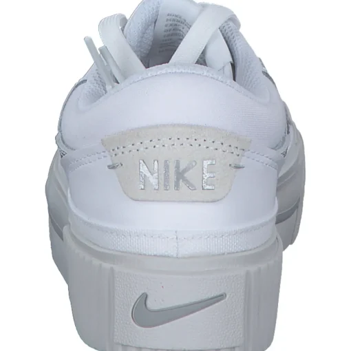 Nike Court Legacy Lift HQ2307, Schnürschuhe, Damen, white/met silver-lt bone