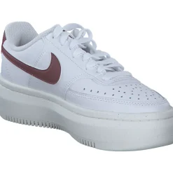 Nike Court Vision DZ5394, Schnürschuhe, Damen, white/team red-sail