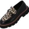Palado Alyndra, Loafers, Damen, Schwarz/Leo Beige