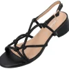 Palado Fanala by Sila Sahin, Riemchensandaletten, Damen, Schwarz