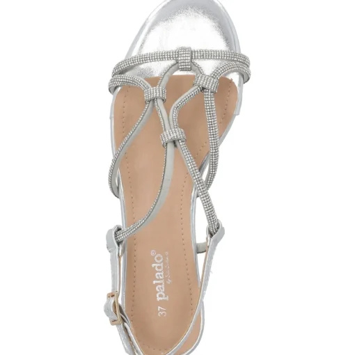 Palado Fanala by Sila Sahin, Riemchensandaletten, Damen, Silber