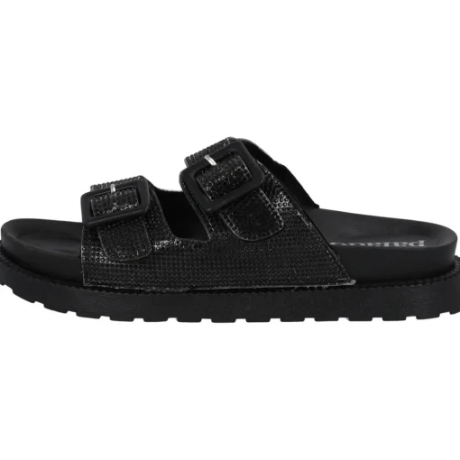 Palado Irisa, Plateau-Pantoletten, Damen, Schwarz Strass