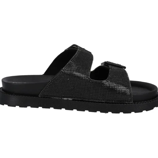 Palado Irisa, Plateau-Pantoletten, Damen, Schwarz Strass
