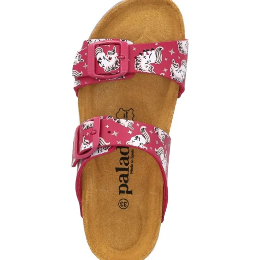 Palado Kids Samos G Print, Pantoletten, Kinder, Pink Unicorn