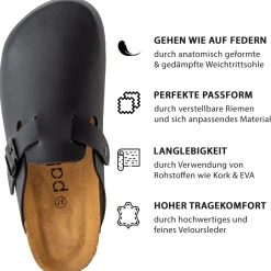 Palado Kiel, Clogs, Damen, Schwarz