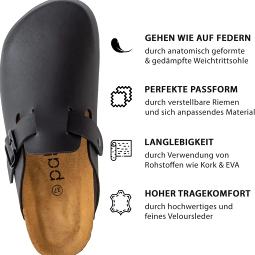 Palado Kiel, Clogs, Damen, Schwarz