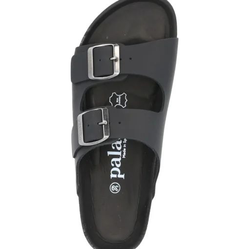 Palado Korfu Oiled Premium Leather, Pantoletten, Damen, Schwarz