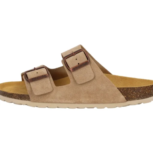 Palado Korfu Suede Premium Leather, Pantoletten, Damen, Beige/Kupfer