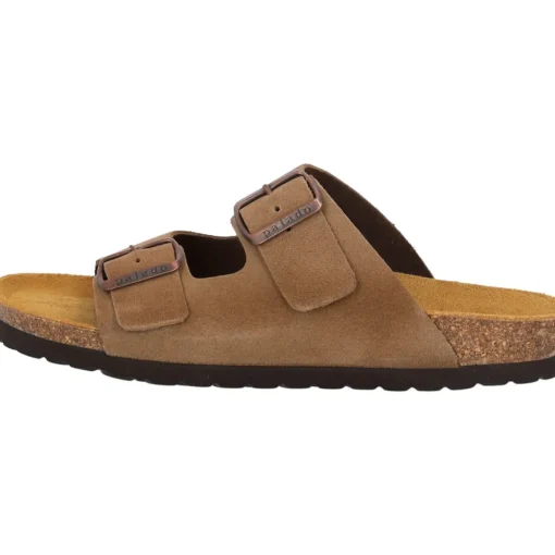 Palado Korfu Velours Premium Leather Herren, Pantoletten, Herren, Hellbraun