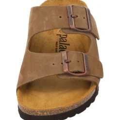 Palado Korfu Velours Premium Leather Herren, Pantoletten, Herren, Hellbraun