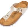 Palado Kos Metallic, Zehentrenner, Damen, Cream