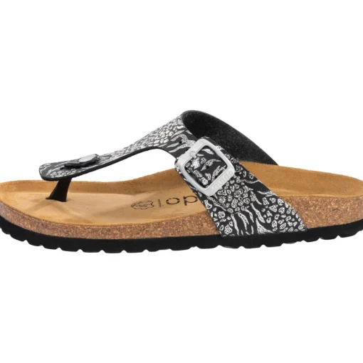 Palado Kos Prints, Zehentrenner, Damen, Orna Schwarz