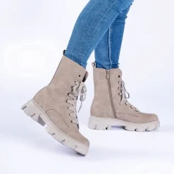 Palado Lefkada, Schnürstiefel, Damen, Dunkelbeige