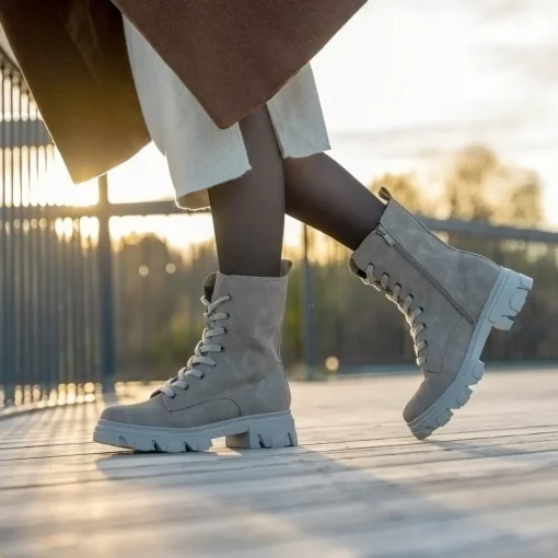 Palado Lefkada, Schnürstiefel, Damen, Dunkelbeige